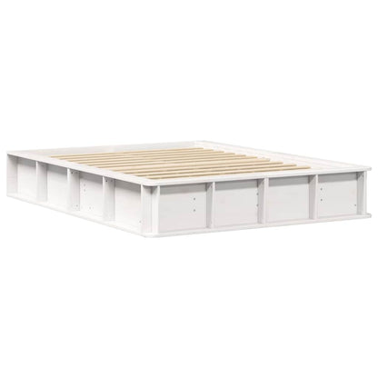 Struttura del letto Bianco 140 x 190 cm Pino massello | homemem39