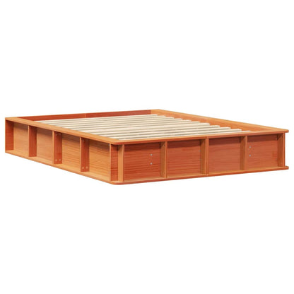 Struttura del letto Marrone cerato 140 x 190 cm Pino massello | homemem39