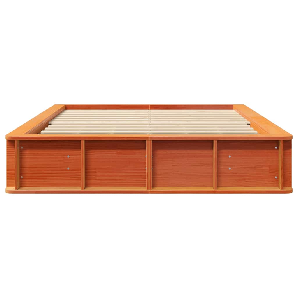 Struttura del letto Marrone cerato 140 x 190 cm Pino massello | homemem39