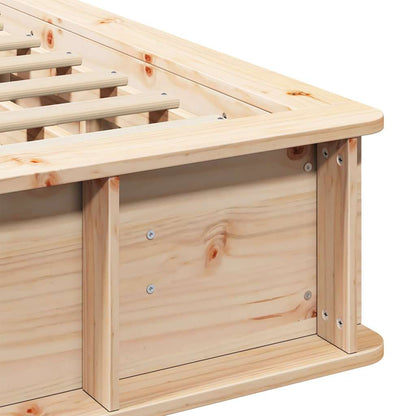 Struttura del letto Marrone 120 x 190 cm Pino massello