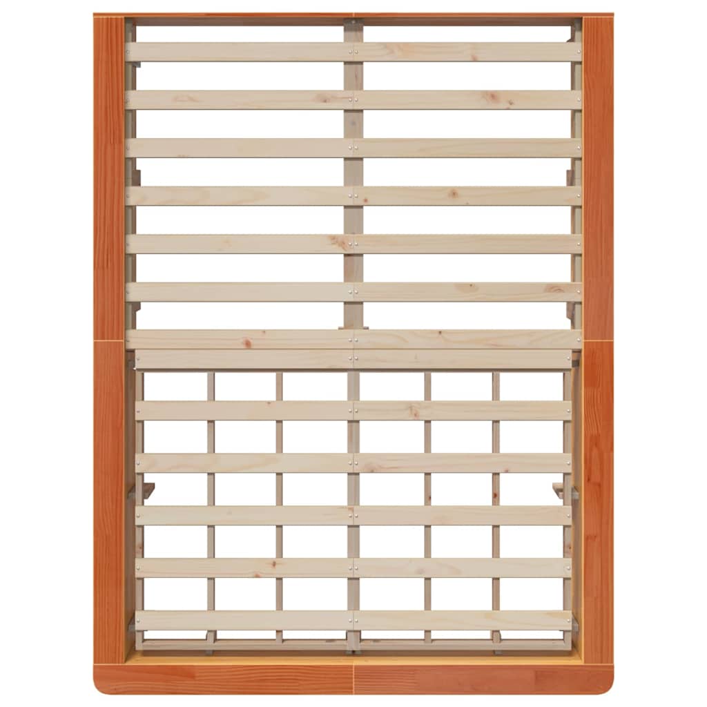 Struttura del letto Marrone cerato 120 x 190 cm Pino massello