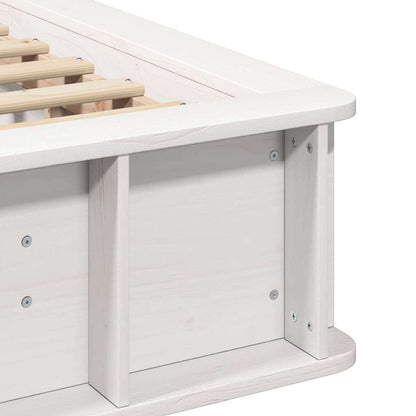 Struttura del letto Bianco 100 x 200 cm Pino massello