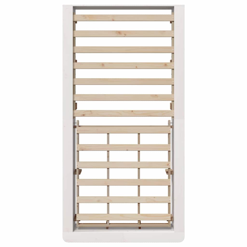 Struttura del letto Bianco 100 x 200 cm Pino massello | homemem39
