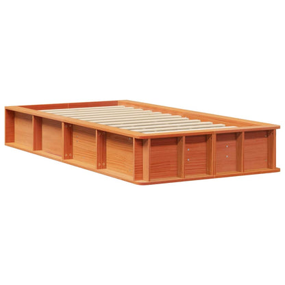 Struttura del letto Marrone cerato 100 x 200 cm Pino massello | homemem39