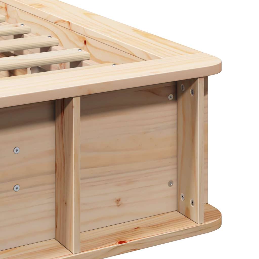 Struttura del letto Marrone 90 x 200 cm Pino massello