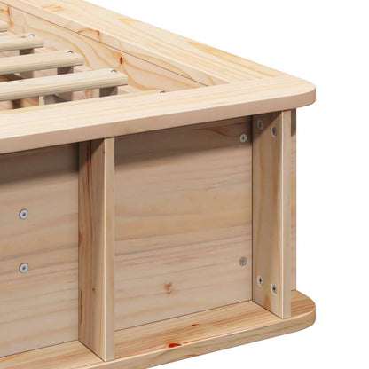 Struttura del letto Marrone 90 x 200 cm Pino massello