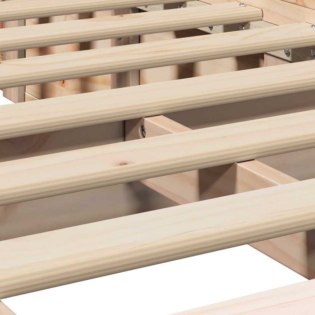 Struttura del letto Marrone 90 x 200 cm Pino massello