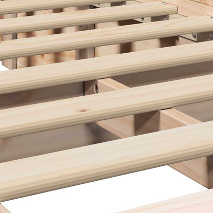 Struttura del letto Marrone 90 x 200 cm Pino massello