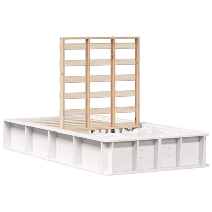 Struttura del letto Bianco 90 x 200 cm Pino massello