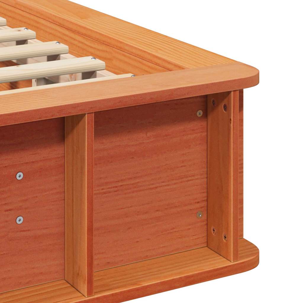 Struttura del letto Marrone cerato 90 x 200 cm Pino massello