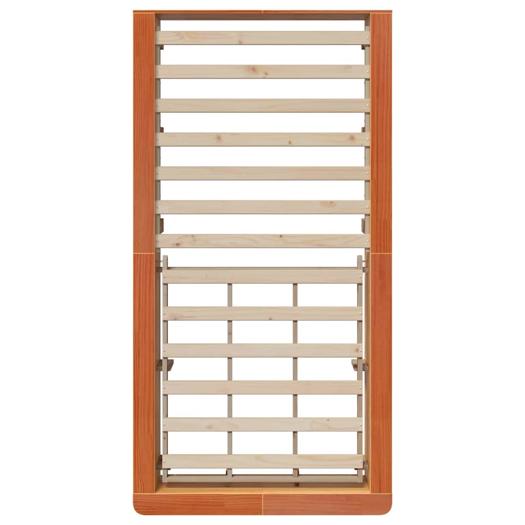 Struttura del letto Marrone cerato 90 x 200 cm Pino massello