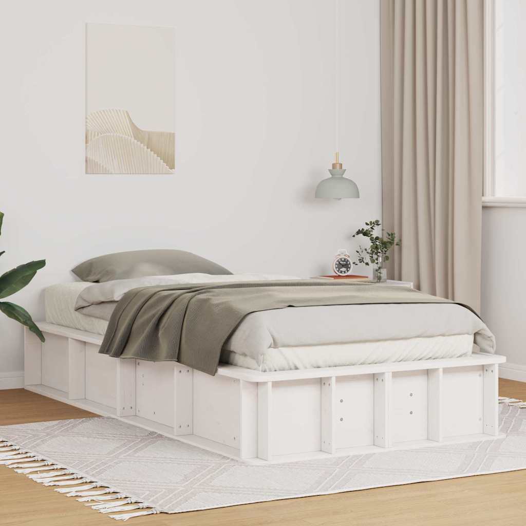 Struttura del letto Bianco 90 x 190 cm Pino massello | homemem39