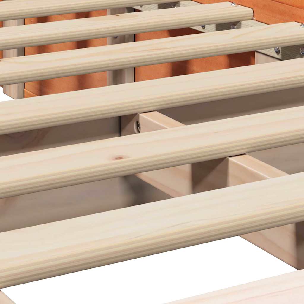Struttura del letto Marrone cerato 90 x 190 cm Pino massello | homemem39