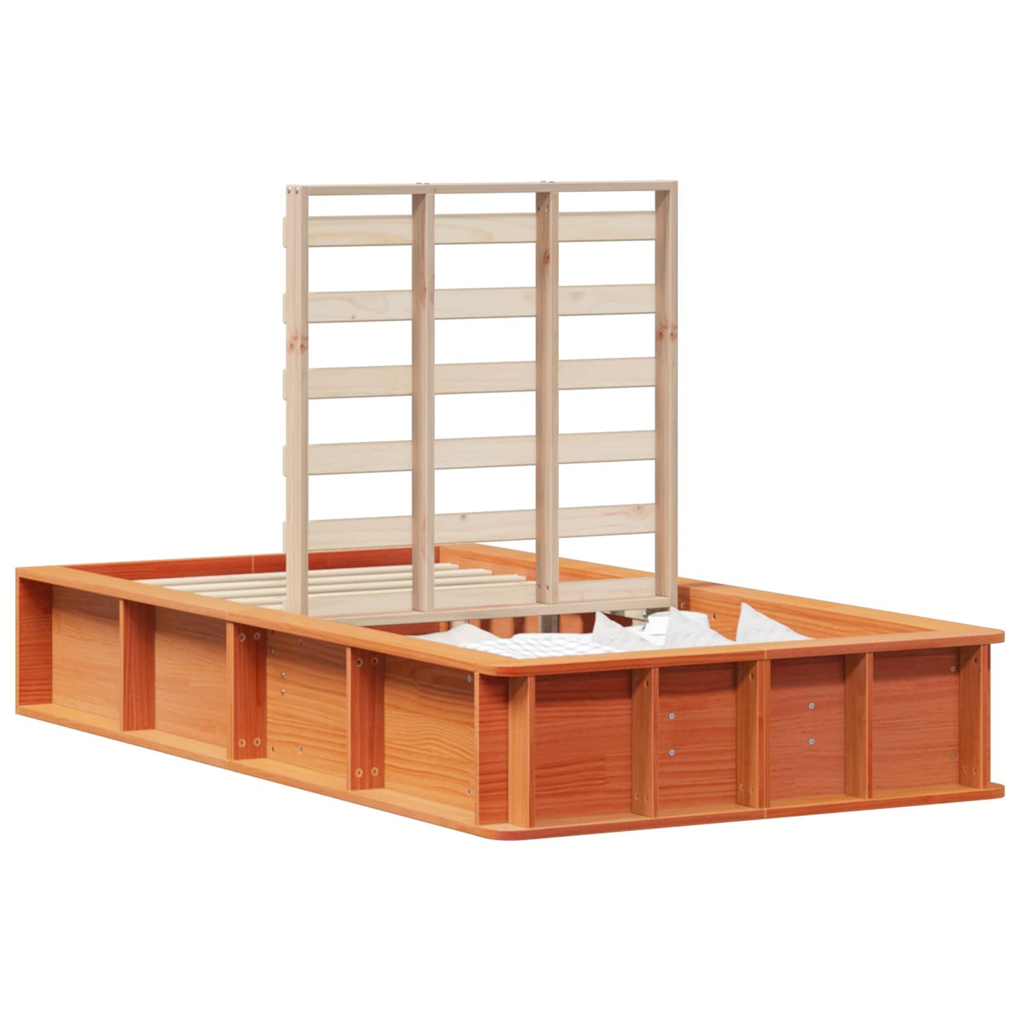 Struttura del letto Marrone cerato 90 x 190 cm Pino massello