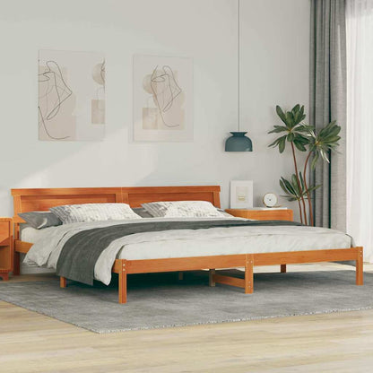 Struttura del letto Marrone cerato 200 x 200 cm Pino massello | homemem39
