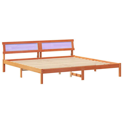 Struttura del letto Marrone cerato 200 x 200 cm Pino massello | homemem39