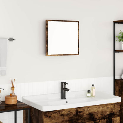 Specchio da bagno LED con specchio Rovere fumé 40 x 37 x 8.5 cm