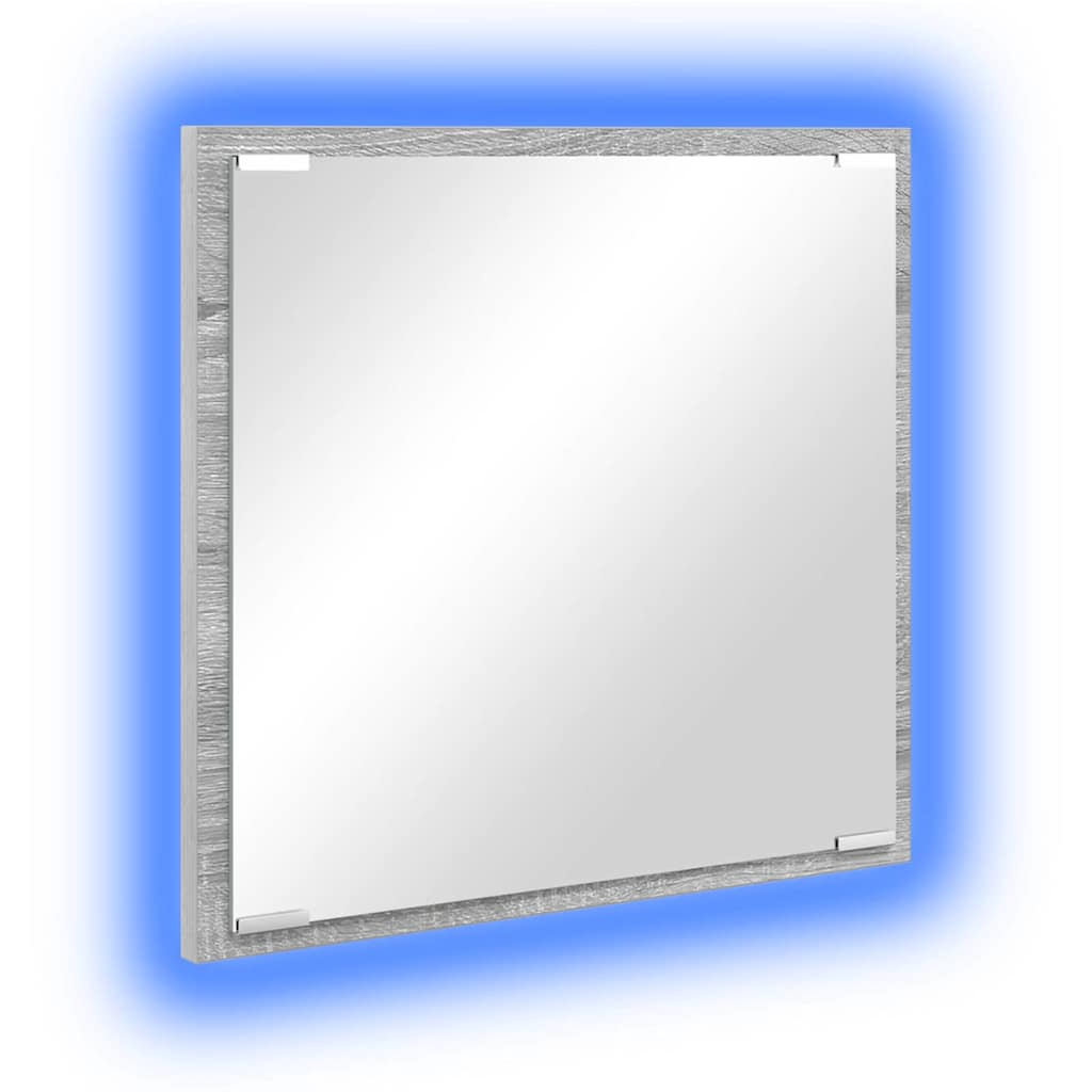 Specchio da bagno LED Grigio Sonoma 40 x 37 x 8.5 cm | homemem39