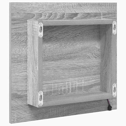 Specchio da bagno LED Grigio Sonoma 40 x 37 x 8.5 cm