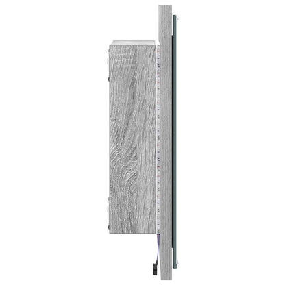 Specchio da bagno LED Grigio Sonoma 40 x 37 x 8.5 cm