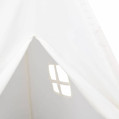 Tenda Teepee Bianco 120 x 120 x 150 cm Tessuto e Plastica