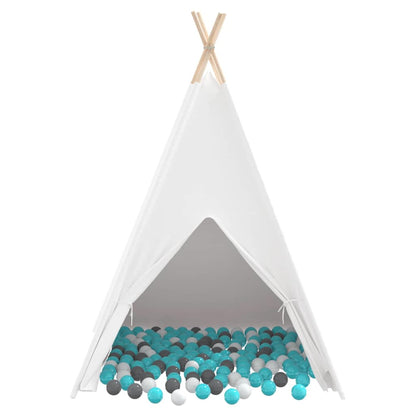 Tenda Teepee Bianco 120 x 120 x 150 cm Tessuto e Plastica