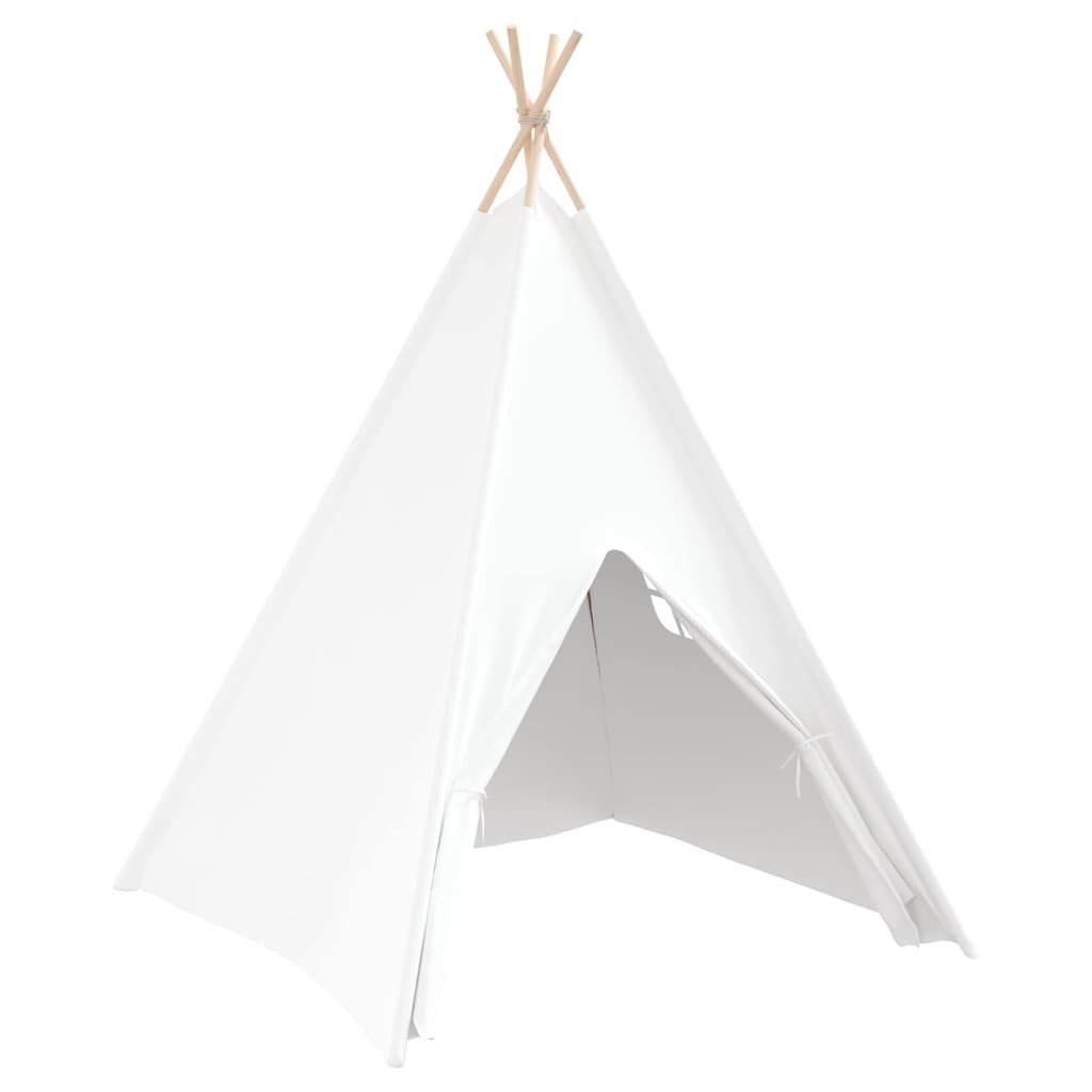 Tenda Teepee Bianco 120 x 120 x 150 cm Tessuto e Plastica