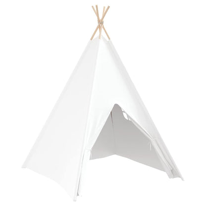 Tenda Teepee Bianco 120 x 120 x 150 cm Tessuto e Plastica