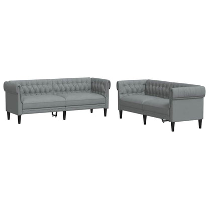 Divano per Soggiorno 2 pcs Grigio chiaro 201,5 x 74,5 x 74,5 cm | homemem39