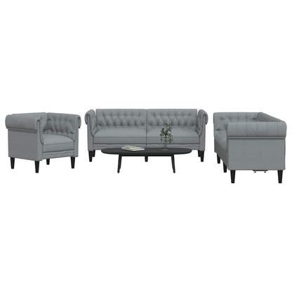 Divano per Soggiorno 3 pcs Grigio chiaro 201,5 x 74,5 x 74,5 cm | homemem39