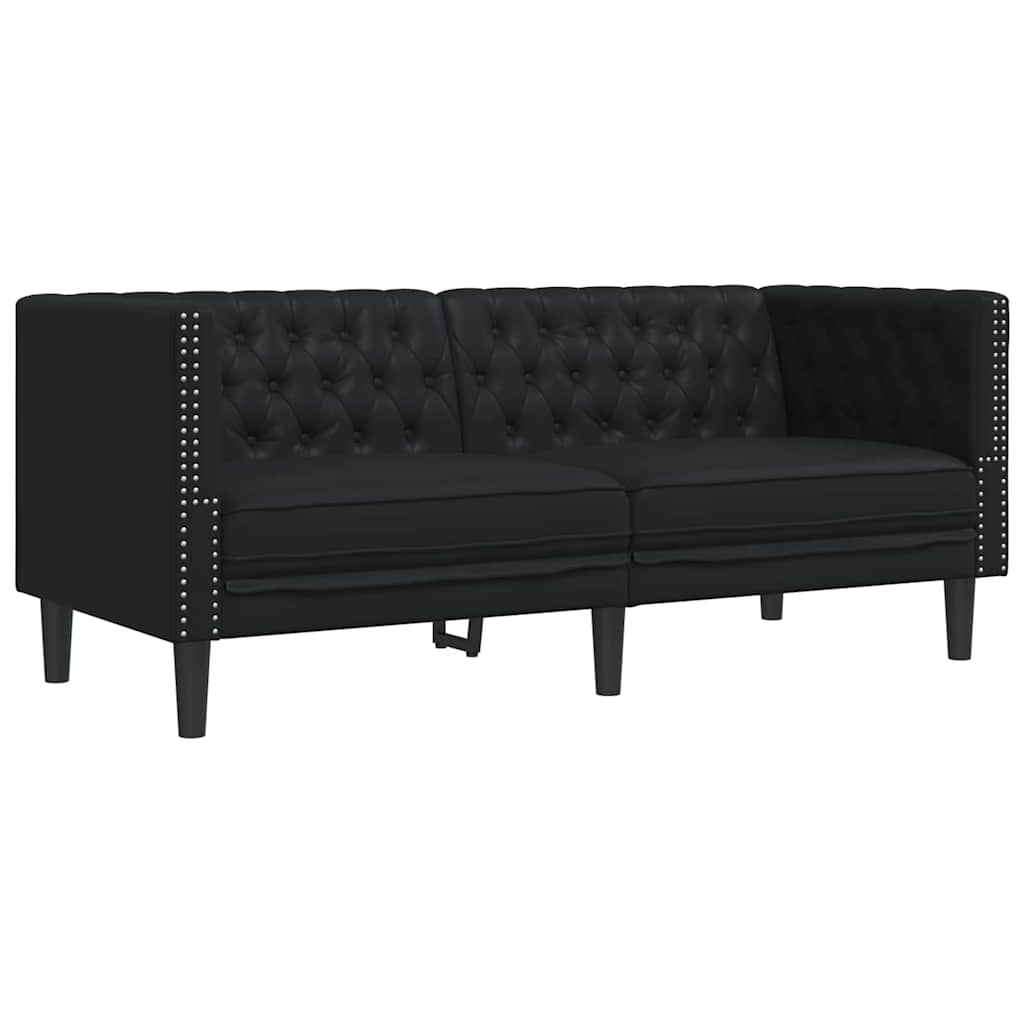 Divano per Soggiorno 2 pcs Nero 194 x 74,5 x 70,5 cm | homemem39