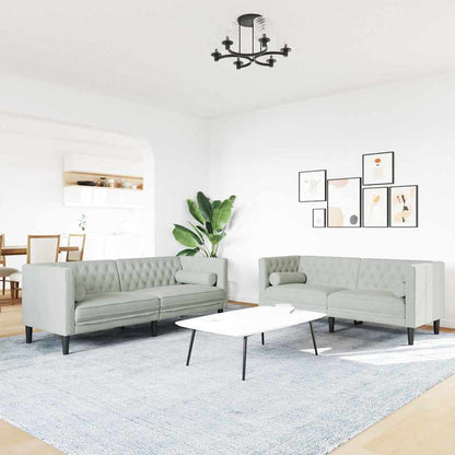 Divano per Soggiorno 2 pcs Grigio chiaro 194 x 74,5 x 70,5 cm | homemem39