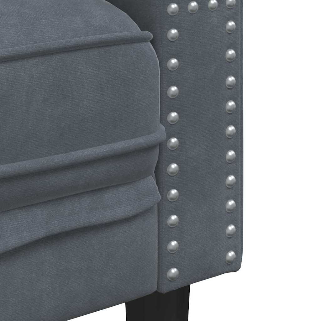 Divano per Soggiorno 3 pcs Grigio scuro 194 x 74,5 x 70,5 cm | homemem39
