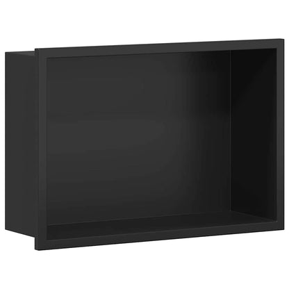 Nicchia per doccia Nero 30 x 20 x 9,5 cm Acciaio inossidabile | homemem39