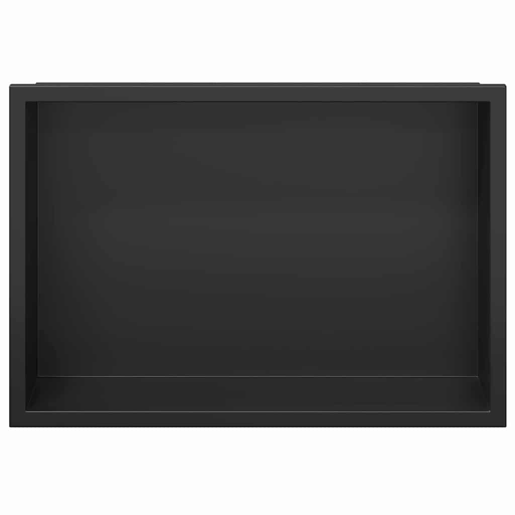 Nicchia per doccia Nero 30 x 20 x 9,5 cm Acciaio inossidabile | homemem39