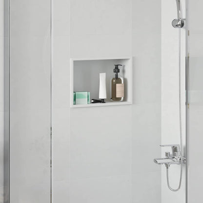 Nicchia per doccia Bianco 30 x 20 x 9,5 cm Acciaio inossidabile