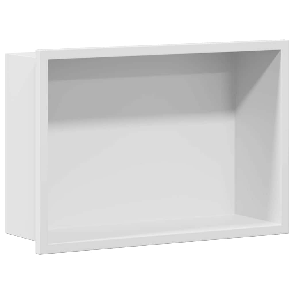 Nicchia per doccia Bianco 30 x 20 x 9,5 cm Acciaio inossidabile