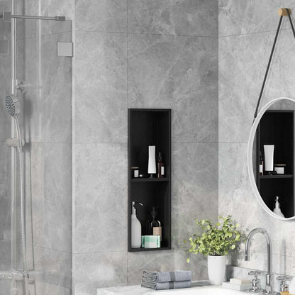 Nicchia per doccia Nero 60 x 20 x 9,5 cm Acciaio inossidabile | homemem39