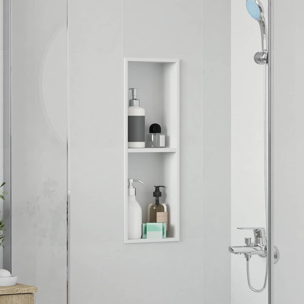 Nicchia per doccia Bianco 60 x 20 x 9,5 cm Acciaio inossidabile | homemem39