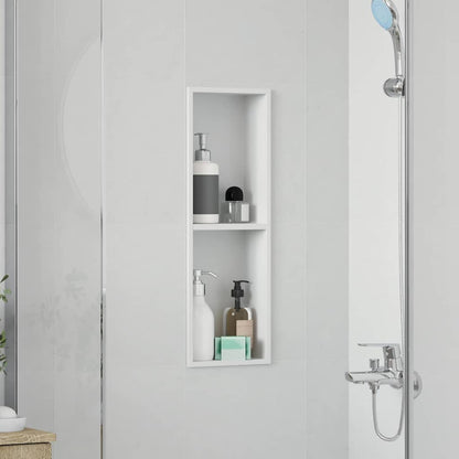 Nicchia per doccia Bianco 60 x 20 x 9,5 cm Acciaio inossidabile | homemem39