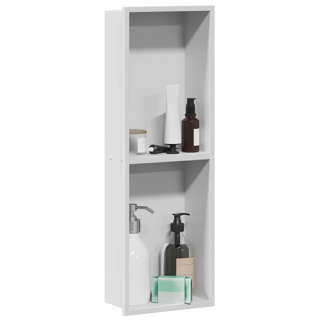 Nicchia per doccia Bianco 60 x 20 x 9,5 cm Acciaio inossidabile | homemem39