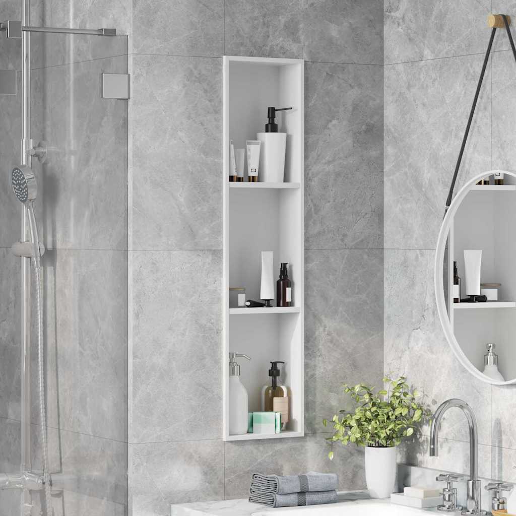 Nicchia per doccia Bianco 90 x 20 x 9,5 cm Acciaio inossidabile | homemem39