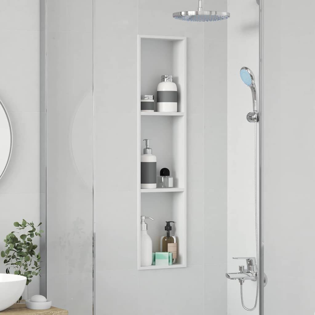 Nicchia per doccia Bianco 90 x 20 x 9,5 cm Acciaio inossidabile | homemem39