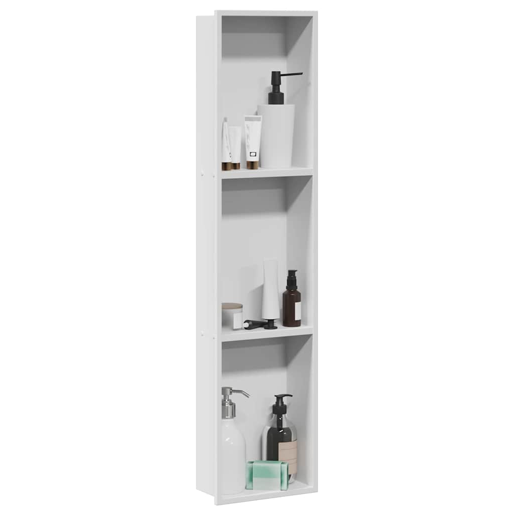 Nicchia per doccia Bianco 90 x 20 x 9,5 cm Acciaio inossidabile | homemem39