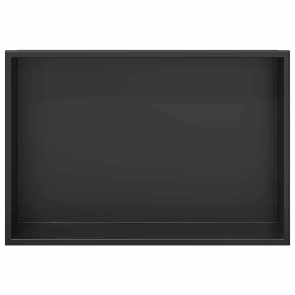 Nicchia per doccia Nero 45 x 30 x 9,5 cm Acciaio inossidabile | homemem39
