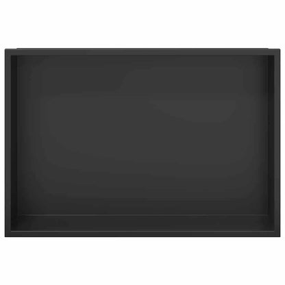 Nicchia per doccia Nero 45 x 30 x 9,5 cm Acciaio inossidabile | homemem39