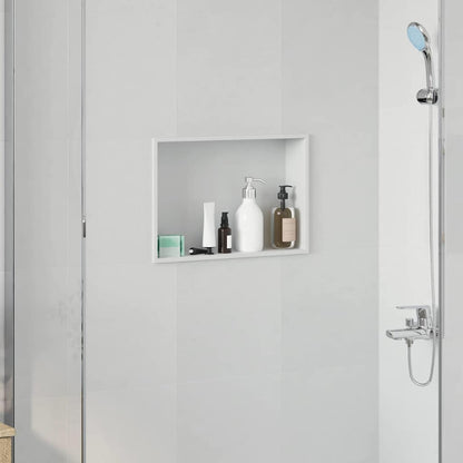 Nicchia per doccia Bianco 45 x 30 x 9,5 cm Acciaio inossidabile | homemem39