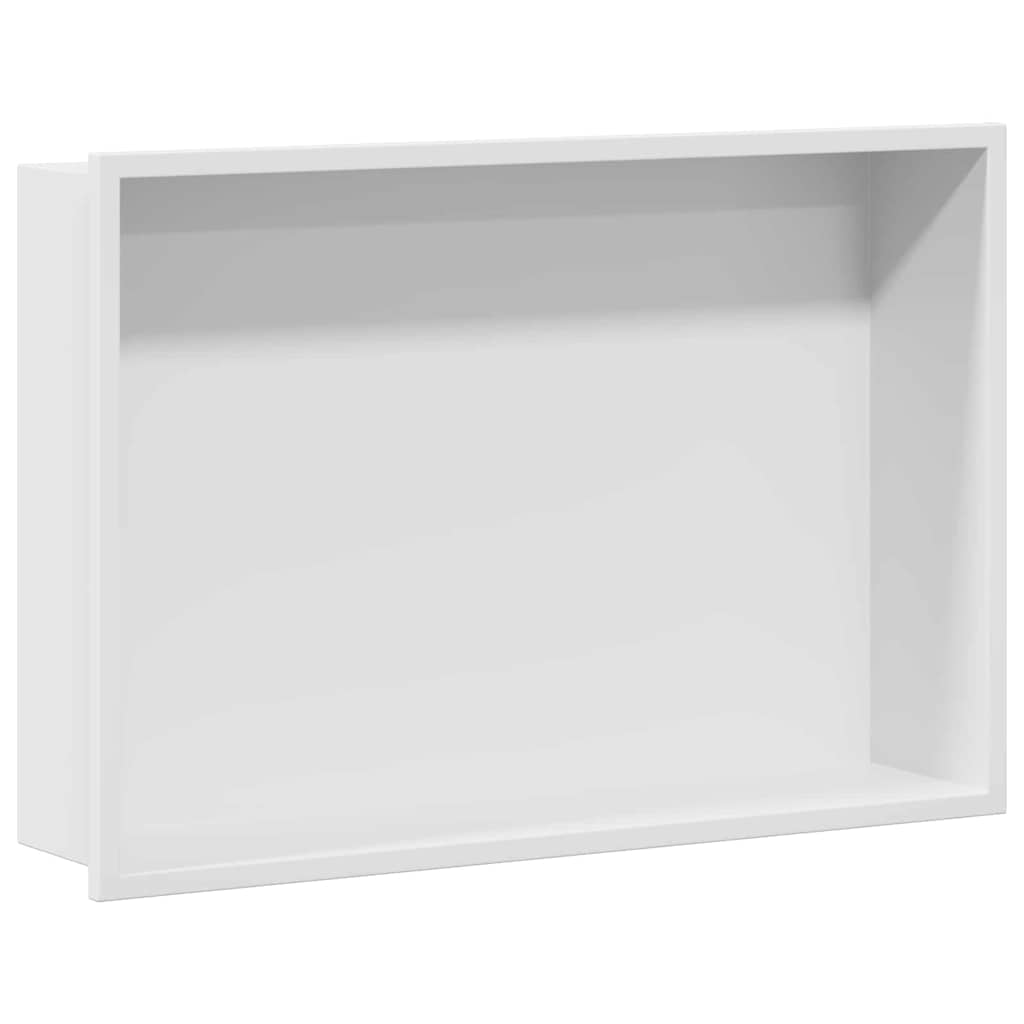 Nicchia per doccia Bianco 45 x 30 x 9,5 cm Acciaio inossidabile | homemem39