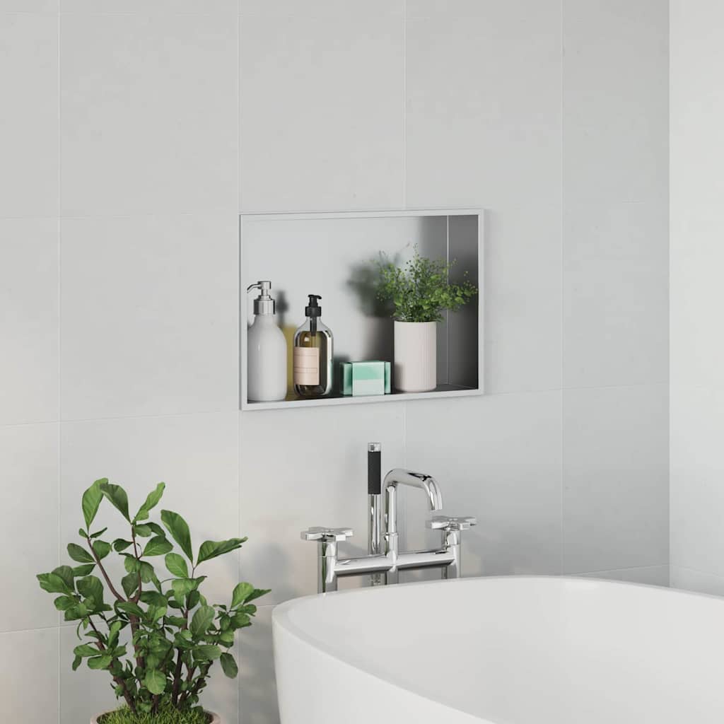 Nicchia per doccia Argento 45 x 30 x 9,5 cm | homemem39