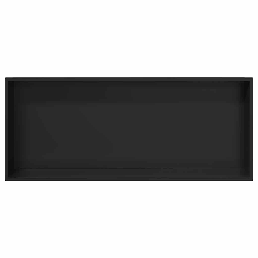 Nicchia per doccia Nero 75 x 30 x 9,5 cm Acciaio inossidabile | homemem39